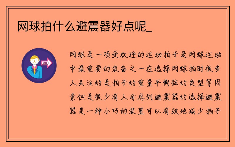 网球拍什么避震器好点呢_