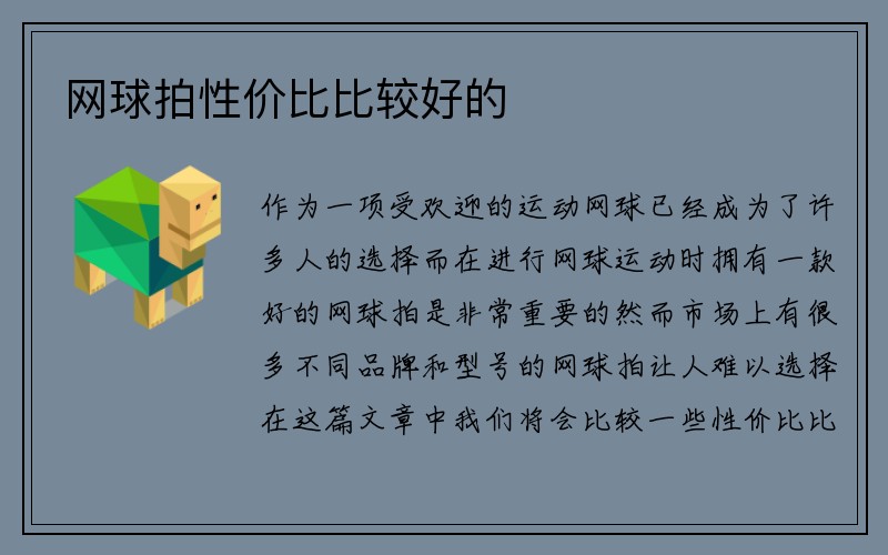 网球拍性价比比较好的